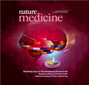 Cover Of Nature Medicine Journal Showing A Brain Made   Personalized Medicine Brain Journal Cover  HD Png Download