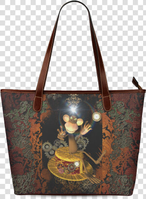 Steampunk  Funny Monkey Shoulder Tote Bag   Coach Shopping Bag  HD Png Download