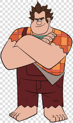 Ralph Standing With Arms Crossed   Cartoon  HD Png Download