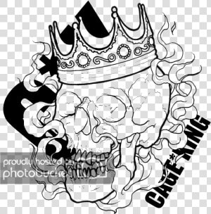 Drawing Of Skulls With Crown   Skull With A Crown Drawing  HD Png Download