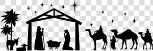 Nativity Scene Manger Christmas Nativity Of Jesus Clip   Nativity Scene No Background  HD Png Download