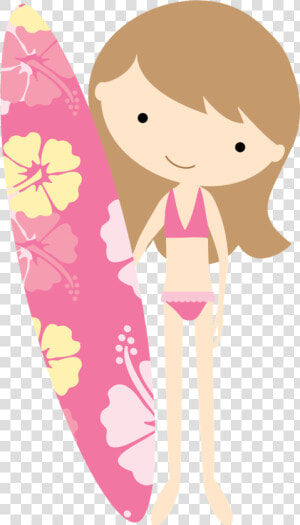 Surfer Clipart Surfer Girl   Luau Party Clip Art  HD Png Download