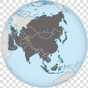 Asia Vector Earth   Asia On A Globe  HD Png Download