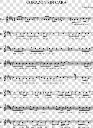 Corazón Sin Cara Sheet Music Composed By Prince Royce   Time To Say Goodbye Noten Trompete  HD Png Download