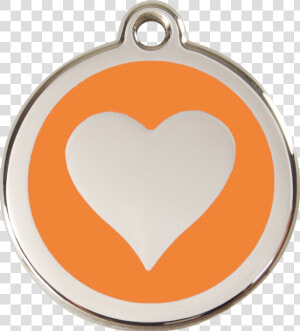 Orange Heart 20mm Pet Tag By Red Dingo   Red Dingo  HD Png Download