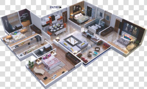 4bhk Flat Floor Plan Mumbai  HD Png Download