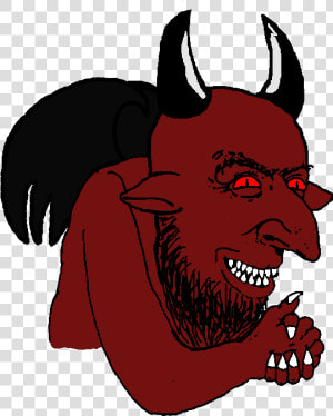 Red Fictional Character Mammal Vertebrate Nose Cartoon   Demon Jew  HD Png Download