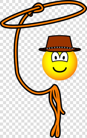 Smiley Face Cowboy Lasso Gif  HD Png Download