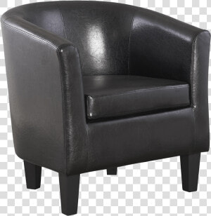 Black Leather Tub Chair Transparent Image   Sofa Chair Transparent Background  HD Png Download