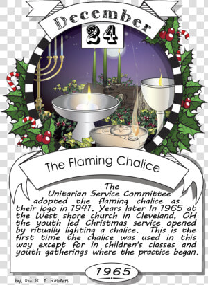 December Twenty fourth  The Flaming Chalice  HD Png Download