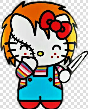 Hellokitty Chucky Halloween   Hello Kitty Halloween Clipart  HD Png Download