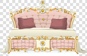 Free Clipart Of A Pink Baroque Bed   Clipart Fancy Bed  HD Png Download