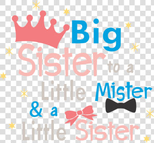 Gender Reveal Shirts For Big Sister   Png Download   Little Mister Or Little Sister  Transparent Png