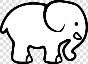 Elephant Clip Art Elephant Head   Black And White Elephant Cartoon  HD Png Download