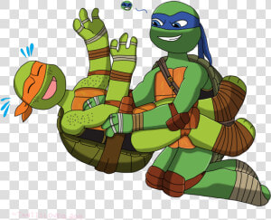 Tmntislove 29 52 Leo Tickling Mikey   Ninja Turtles Tickle Mikey  HD Png Download