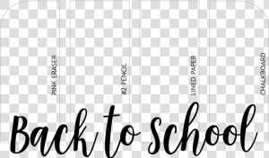 Back To School Handmade Watercolor Set By Rachel Beth   Calligraphy  HD Png Download