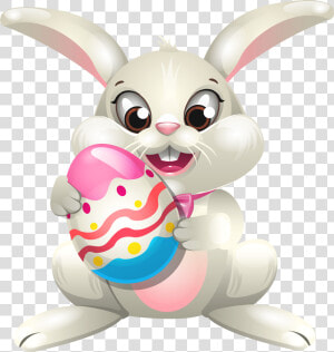 Easter Bunny Whit Egg Png Clip Art   School Holiday Sale Easter  Transparent Png