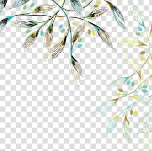 Watercolor Leaves Png File   Watercolor Flowers Leaves Png  Transparent Png