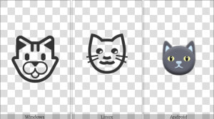 Cat Face On Various Operating Systems   Cartoon  HD Png Download