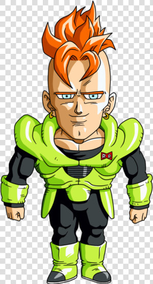 Chibi Android 16 By Maffo1989   Numero 16 Dragon Ball  HD Png Download