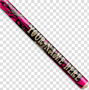 Neon Pink And Silver Splat Swirl Personalized Drumsticks   Ski  HD Png Download