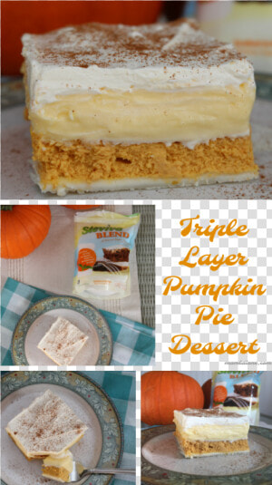 A Picture Collage Of Triple Layer Pumpkin Pie Dessert   Lestari  HD Png Download