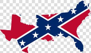 Confederate Flag Southern Map  HD Png Download