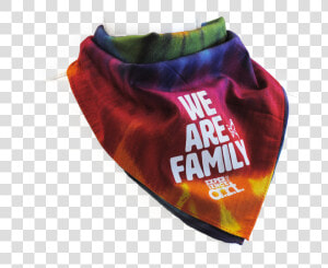 Rainbow Tie dye Bandana That Says  “we Are Family   Bag  HD Png Download