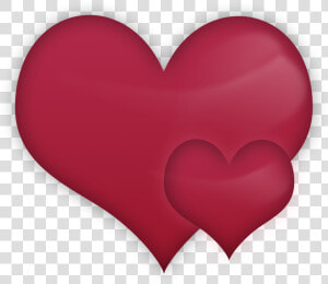 Red Heart  A Pair Of Hearts  Love  Amorousness   Heart  HD Png Download