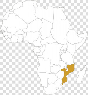 Zimbabwe Outlined In Africa  HD Png Download