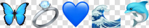  freetoedit  edit  emoji  apple  ios  iphone  blue   Heart  HD Png Download