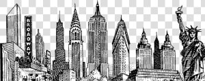 Comic Cityscape Png   New York City Skyline Drawing  Transparent Png