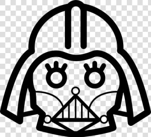 Darth Vader Frontal Head Outline   Dibujo Cara Darth Vader  HD Png Download