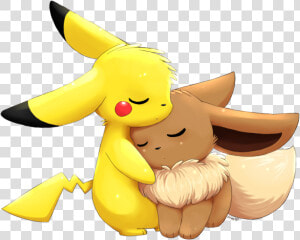 Pikachu And Pokemon Image   Pokemon Eevee And Pikachu  HD Png Download