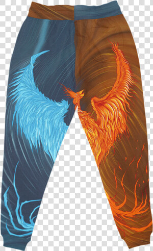 Joggers Fire  amp  Ice Phoenix Joggers Class   Board Short  HD Png Download