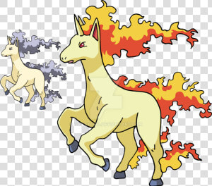 078   Rapidash   Art V   2 By Tails19950     Evolution  HD Png Download