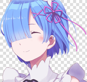 Rem Re Zero Smile   Png Download   Rem Re Zero Smile  Transparent Png