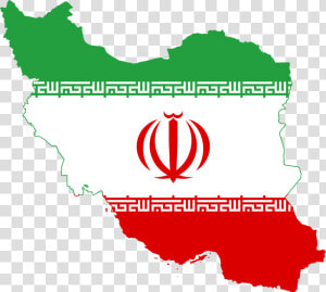 Iran Map With Flag Png  Transparent Png