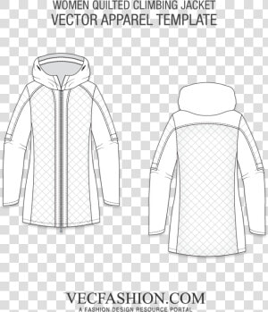 Women Quilted Climbing Jacket   Jacket Vector  HD Png Download