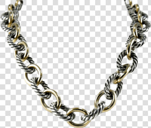 David Yurman 18k Gold And Sterling Silver Twisted Necklace   David Yurman Chain For Ladies  HD Png Download