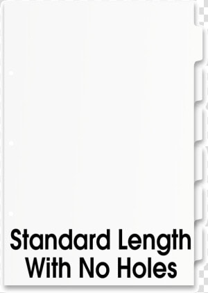 White 6 Tabbed Dividers With No Holes   Iso International Organization For Standardization  HD Png Download