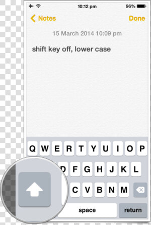 Shit Key Off   Shift Key On Phone  HD Png Download