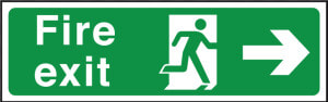 British Standard Fire Exit Sign Title Arrow Right   Fire Exit Sign Up  HD Png Download