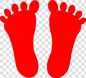 Transparent Baby Footprints Png   Red Footprint Clipart  Png Download