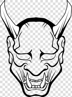 Samurai Mask Clipart   Oni Mask Png  Transparent Png