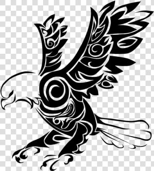 Pin Simple Feather Clipart Black And White   Native American Eagle Tribal Tattoo  HD Png Download