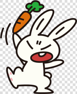 Cartoon Anger Clip Art   Cartoon Angry Rabbit  HD Png Download