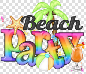 Cluster Beach Party   Beach Party Clipart Png  Transparent Png