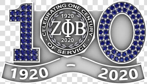 100year pin   Zeta Phi Beta 100 Years  HD Png Download