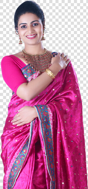 Beauty Parlour Girl With Saree Png  Transparent Png